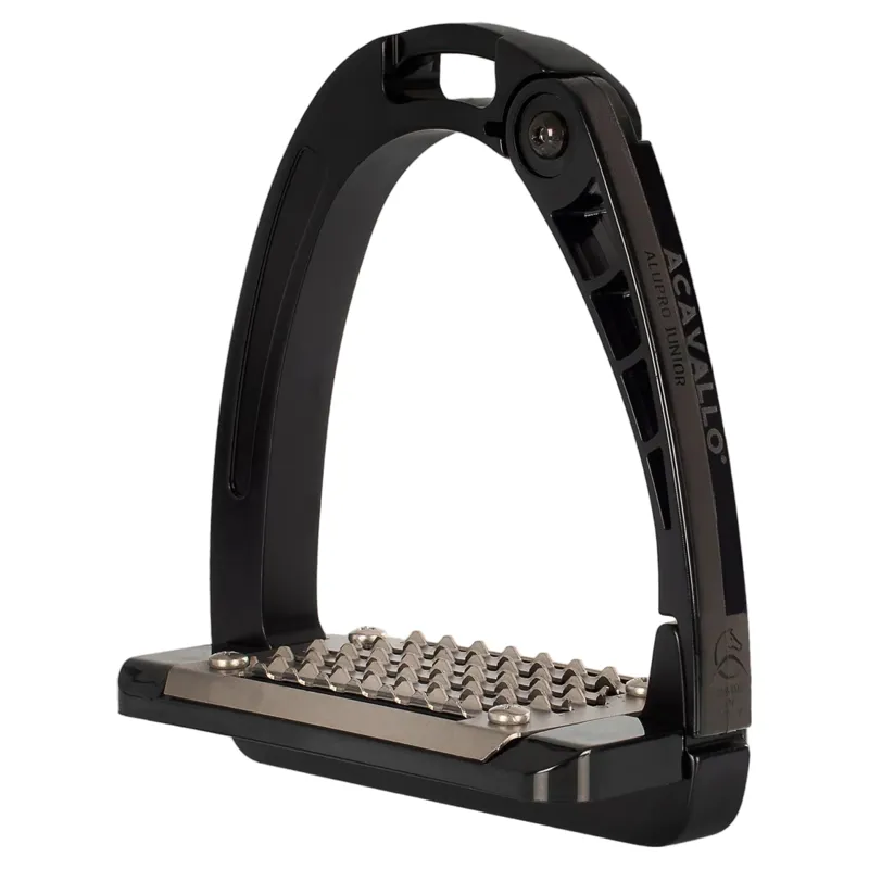 Acavallo Arena AluPro Junior Stirrup Irons - Black