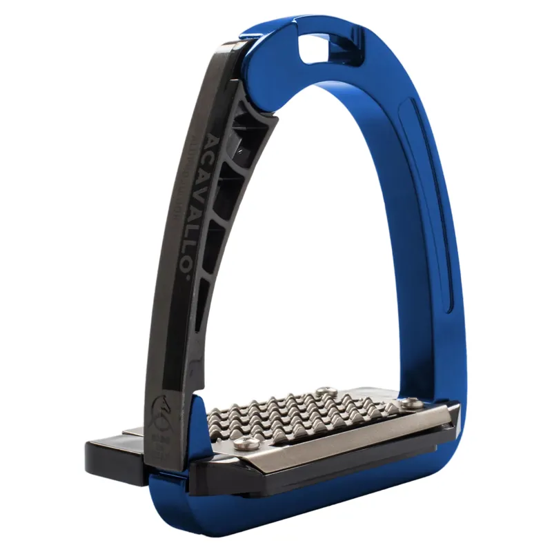 Acavallo Arena AluPro Junior Stirrup Irons - Blue-2