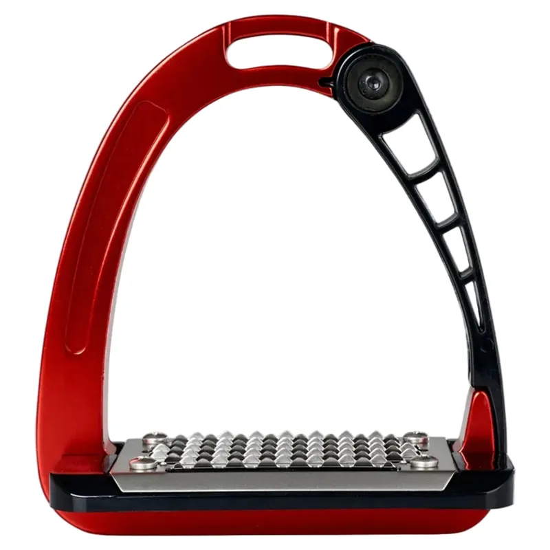 Acavallo Arena AluPro Junior Stirrup Irons - Red-1