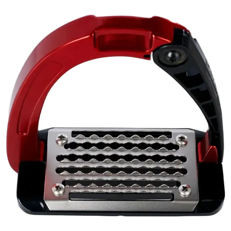 Acavallo Arena AluPro Junior Stirrup Irons - Red-2