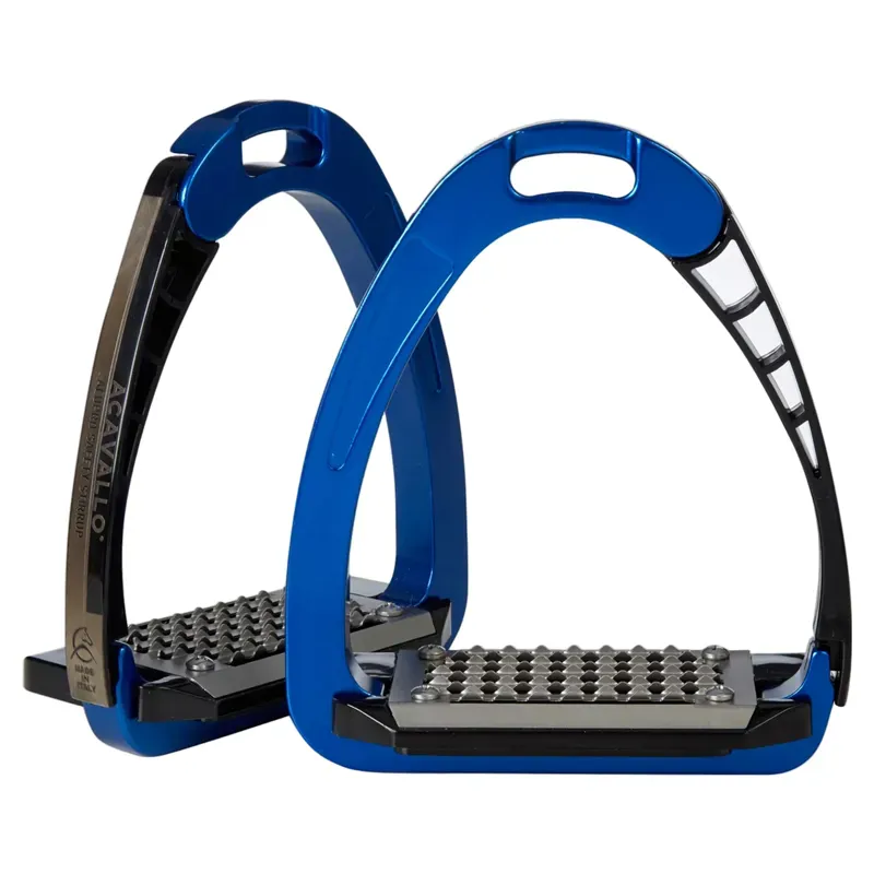 Acavallo Arena AluPro Stirrup Irons - Blue-1