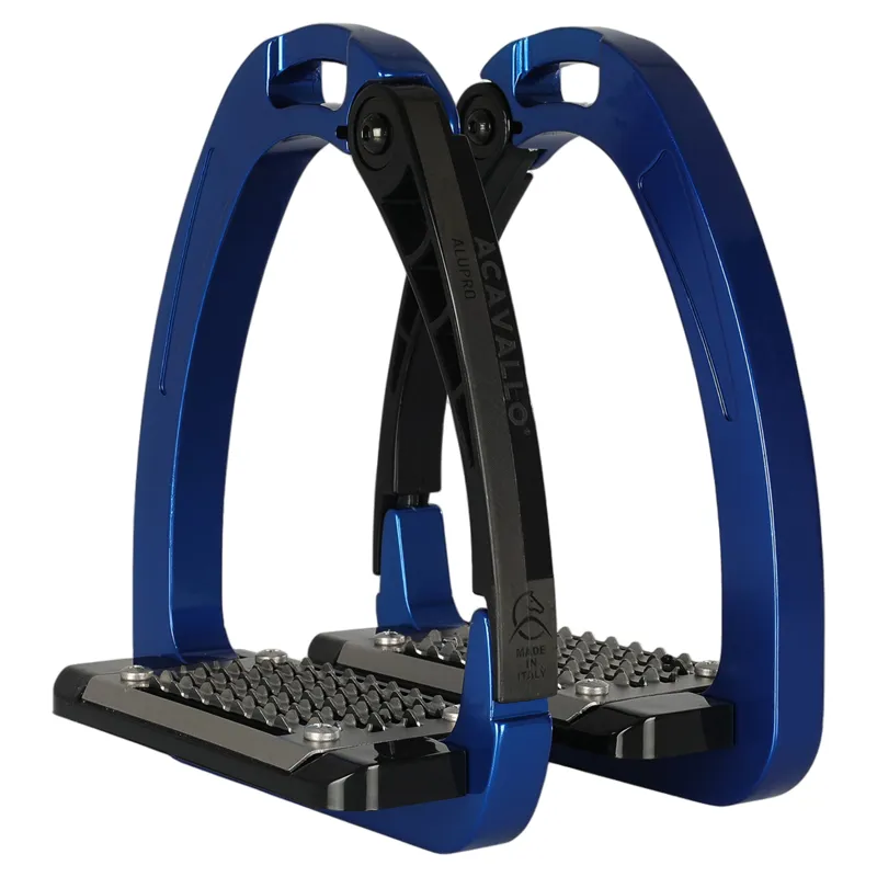 Acavallo Arena AluPro Stirrup Irons - Blue-3