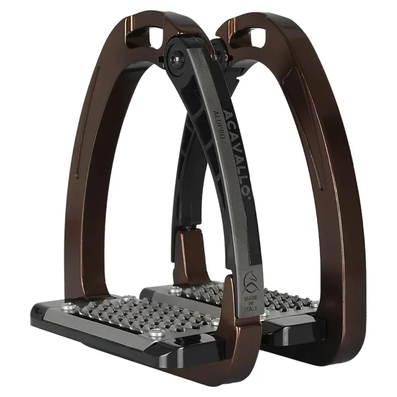 Acavallo Arena AluPro Stirrup Irons - Brown-1