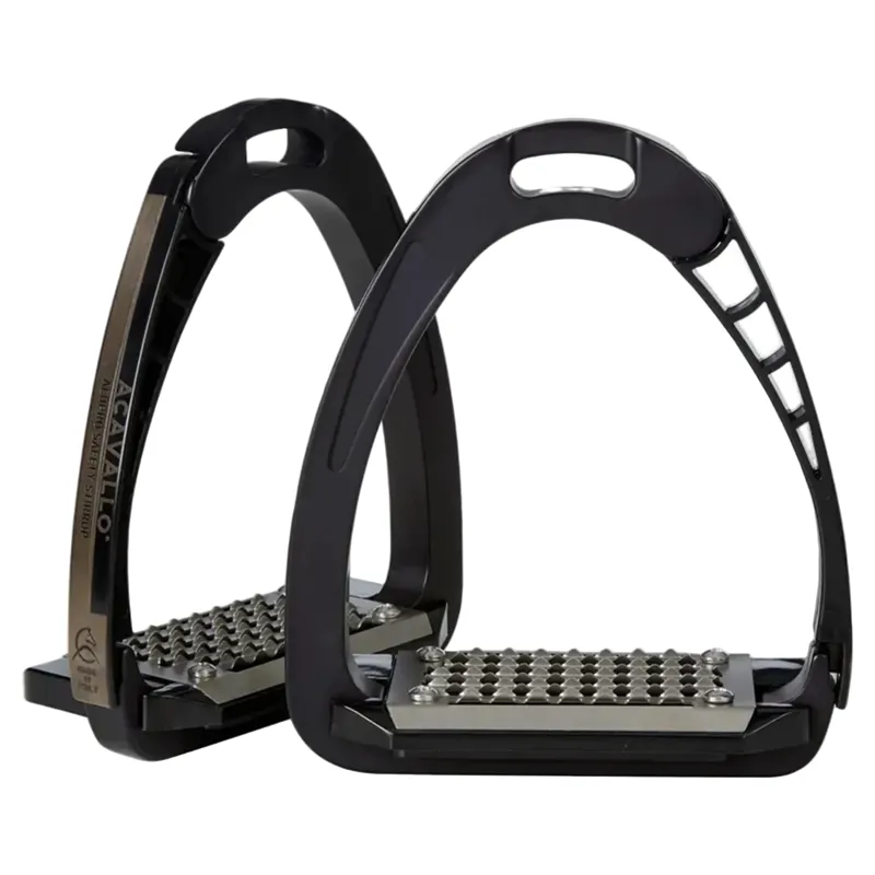 Acavallo Arena AluPro Stirrup Irons - Charcoal-1
