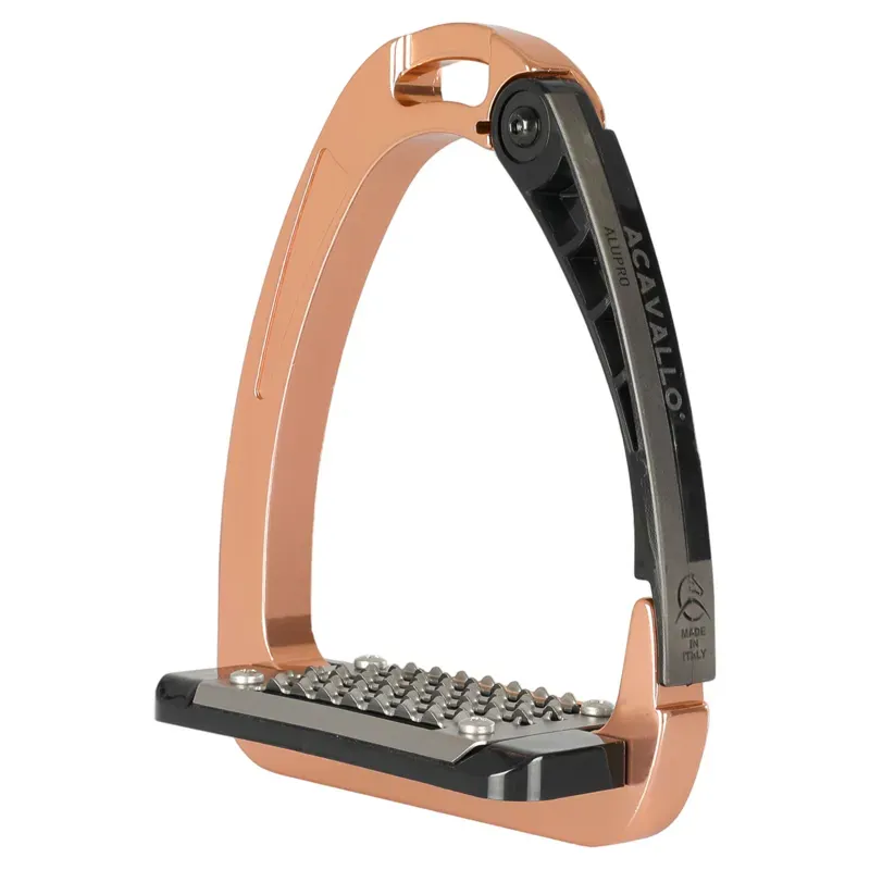 Acavallo Arena AluPro Stirrup Irons - Rose Gold