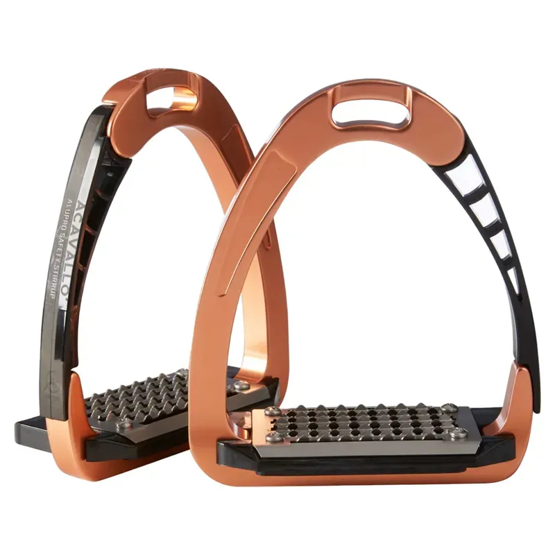 Acavallo Arena AluPro Stirrup Irons - Rose Gold-1