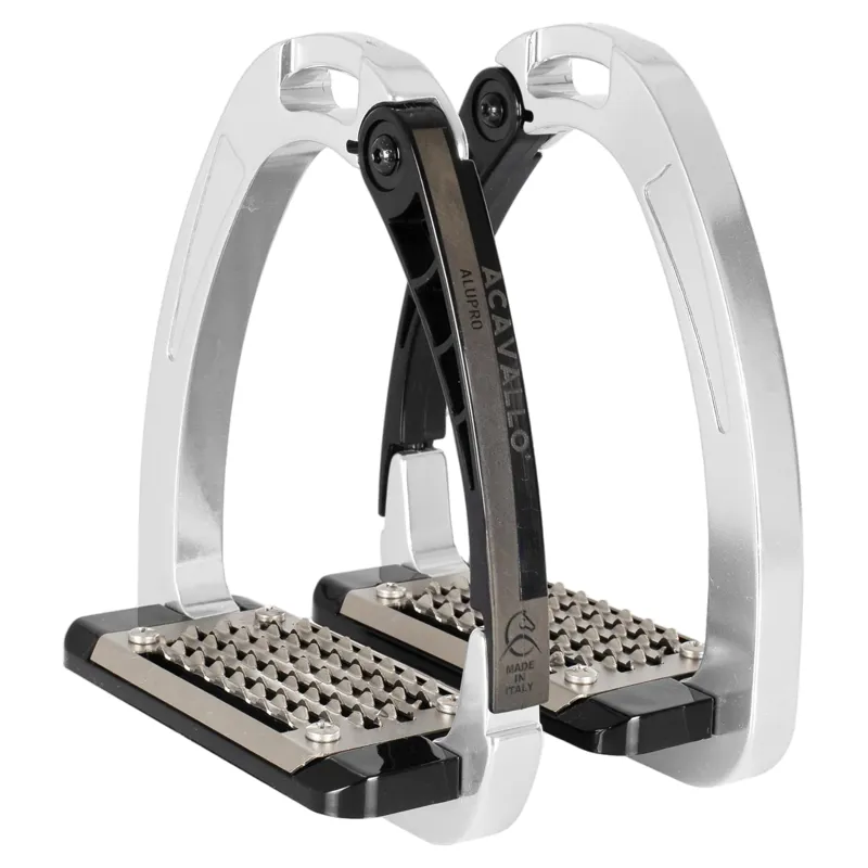 Acavallo Arena AluPro Stirrup Irons - Silver-2