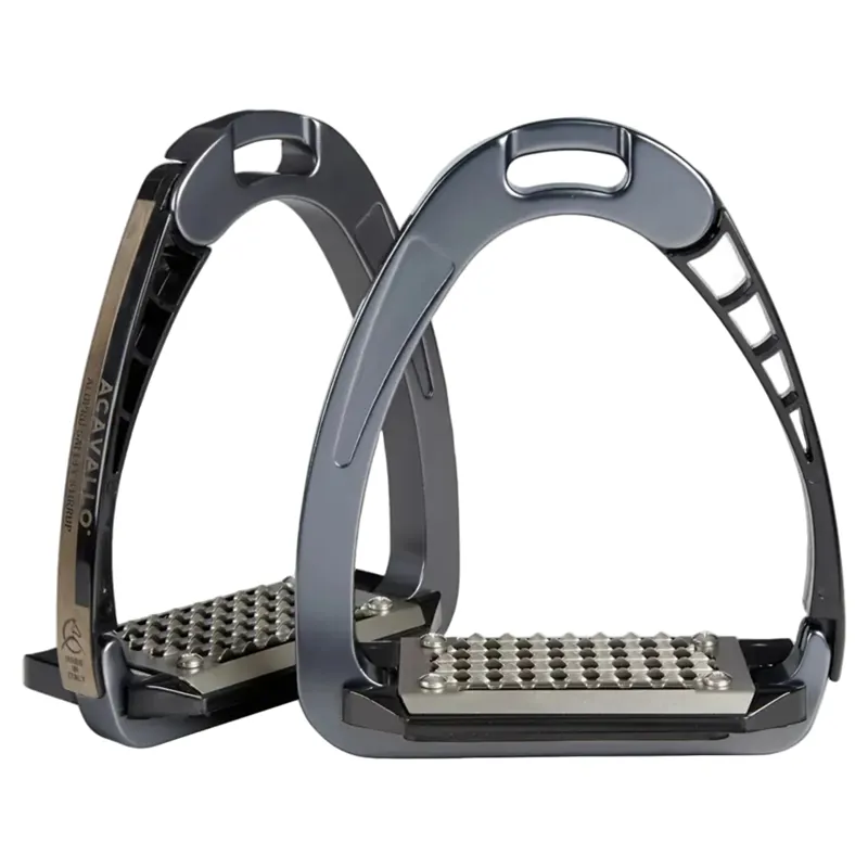 Acavallo Arena AluPro Stirrup Irons - Titanium-1
