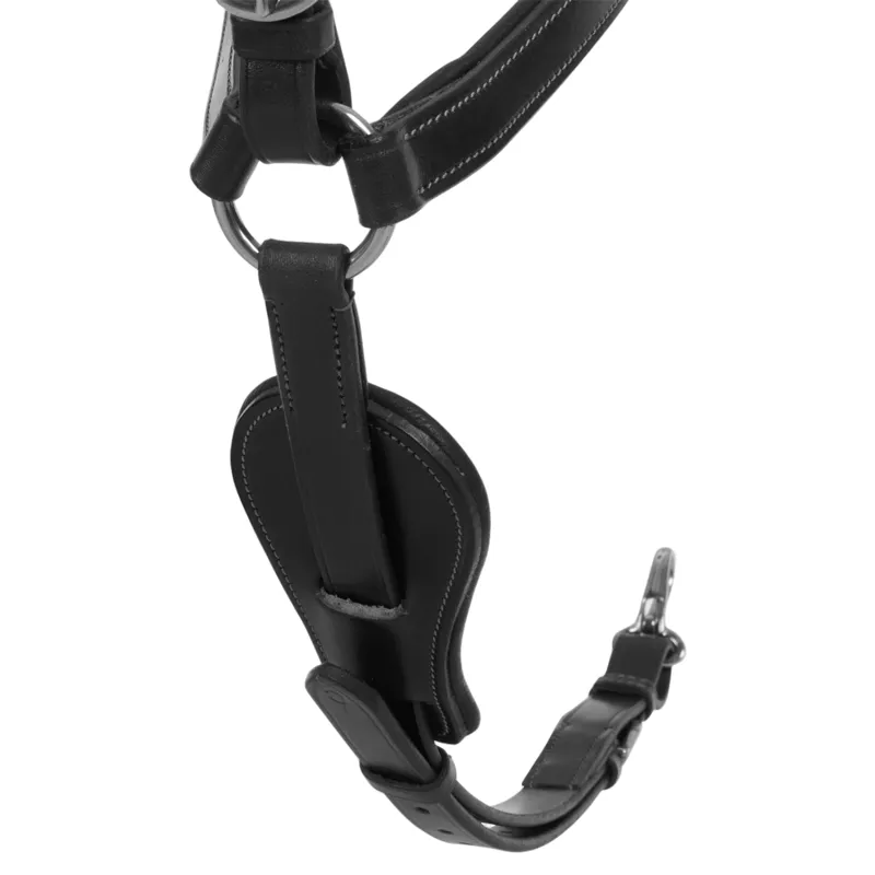 Acavallo Five-Point Calfskin Elastic Breastplate - Black-3
