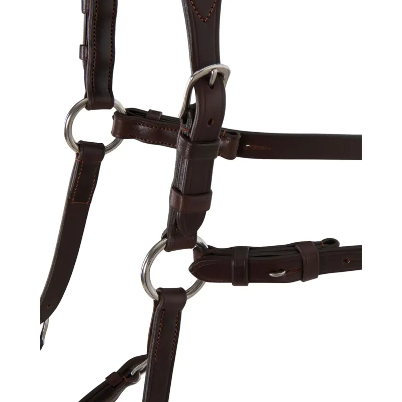 Acavallo Five-Point Calfskin Elastic Breastplate - Brown-1