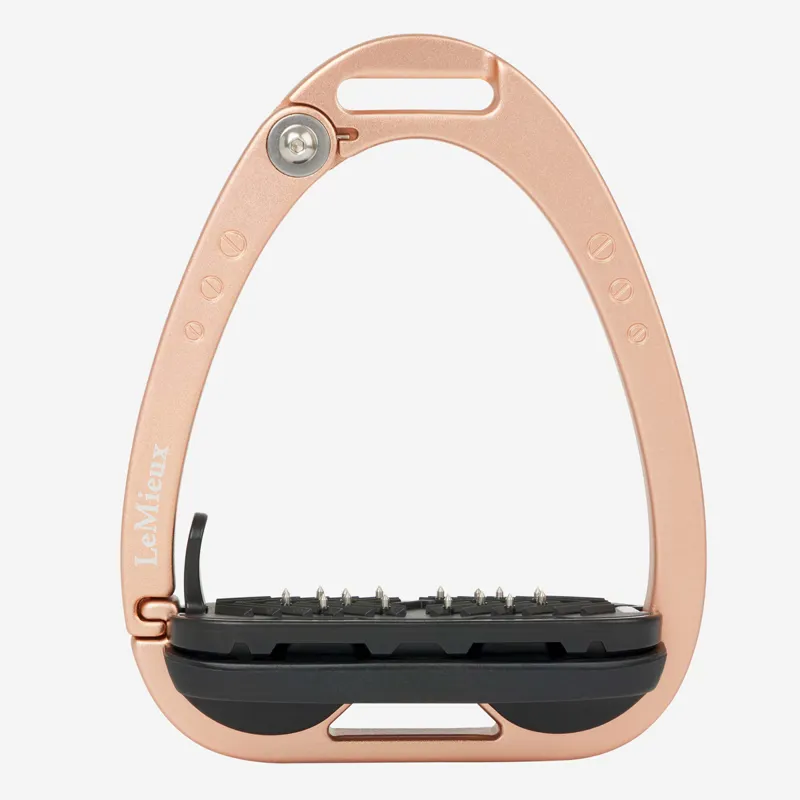 LeMieux Vector Balance Inclined Safety Stirrups - Rose Gold-1