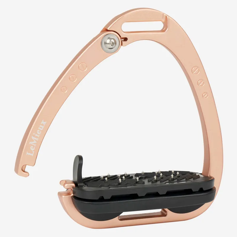 LeMieux Vector Balance Inclined Safety Stirrups - Rose Gold-3