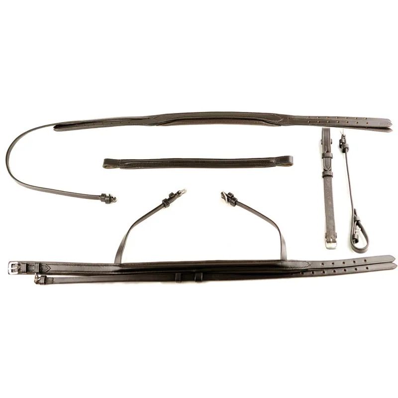 Dever Ascot Comfort Padded Flash Bridle - Brown-5