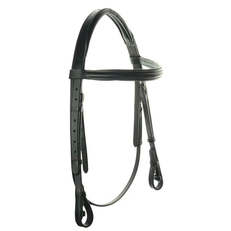 Dever Ascot Comfort Padded Raised Headstall - Black-1
