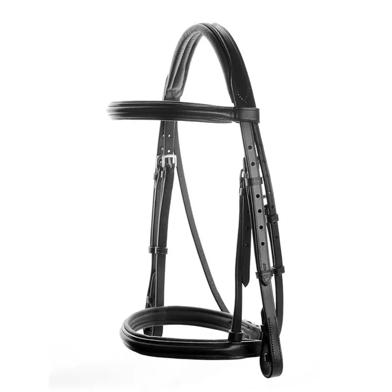 Dever Ascot Comfort Padded Show Bridle - Black-1