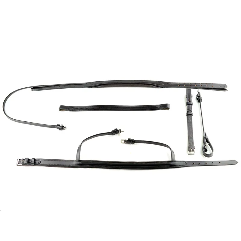 Dever Ascot Comfort Padded Show Bridle - Black-5