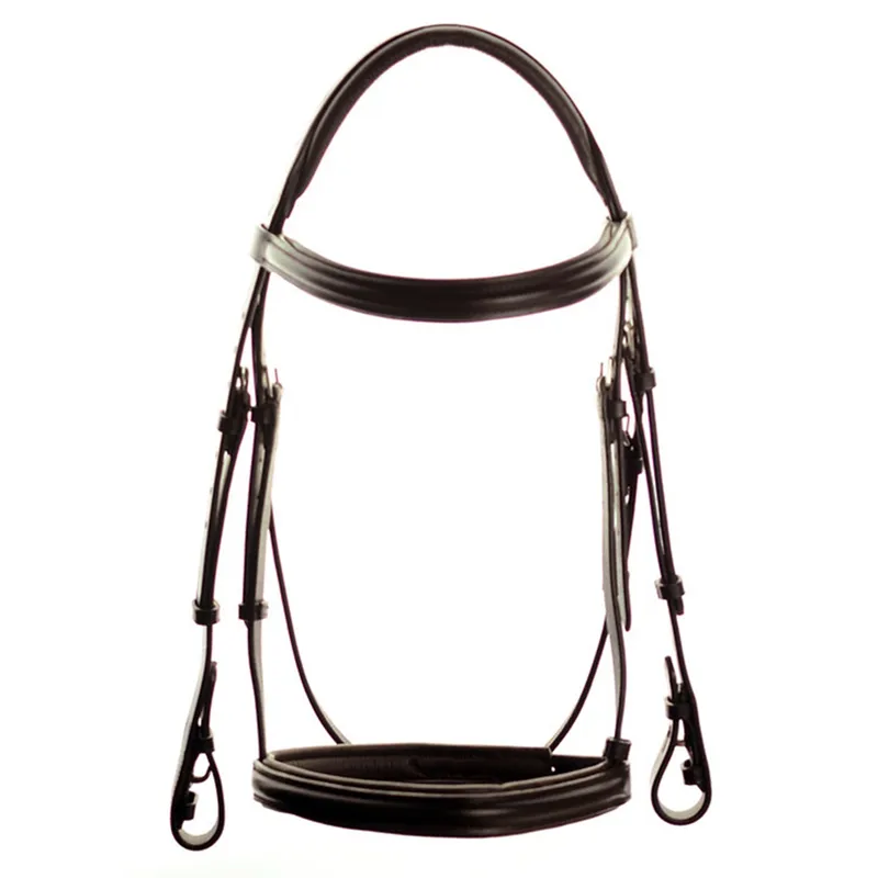 Dever Ascot Comfort Padded Show Bridle - Brown