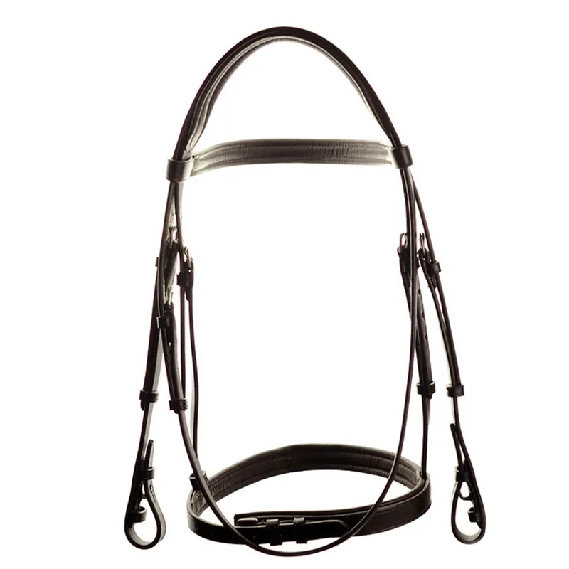 Dever Ascot Comfort Padded Show Bridle - Brown-4