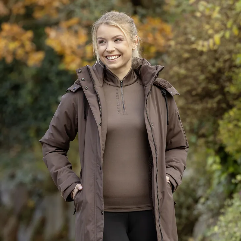 Covalliero Active Ladies Top - Coffee-3