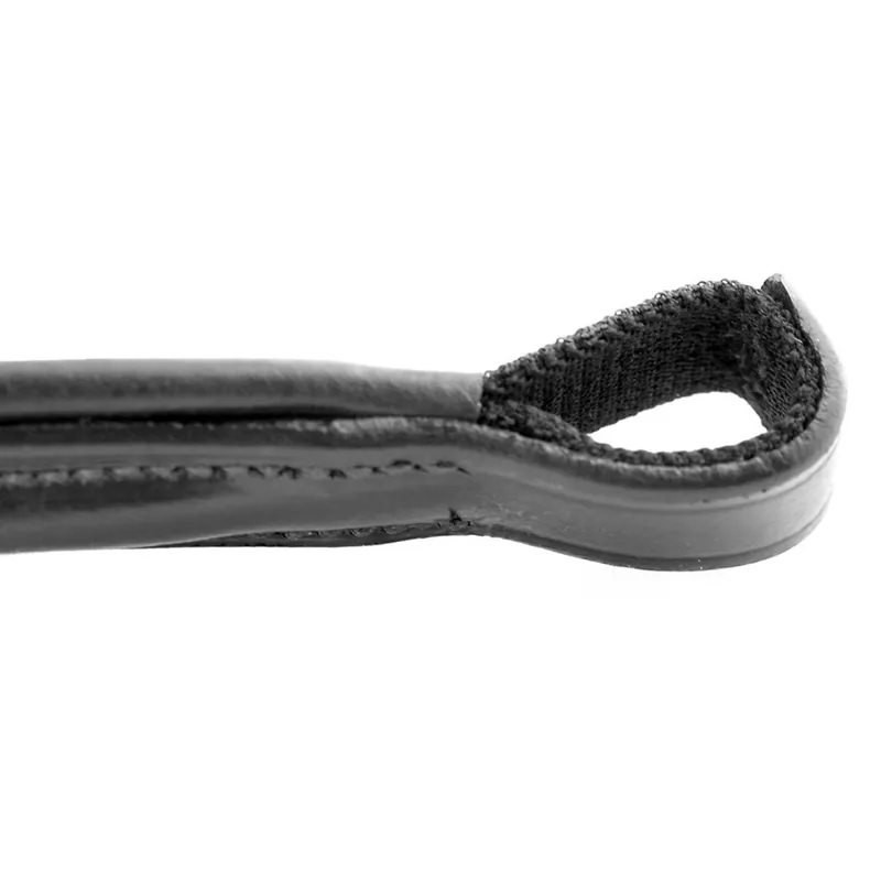 Dever Ascot Raised Elasticated Padded Browband - Black-3