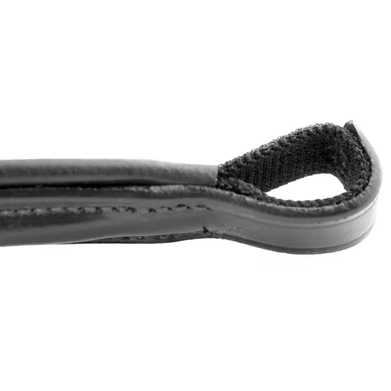 Dever Ascot Raised Elasticated Padded Browband - Black-2