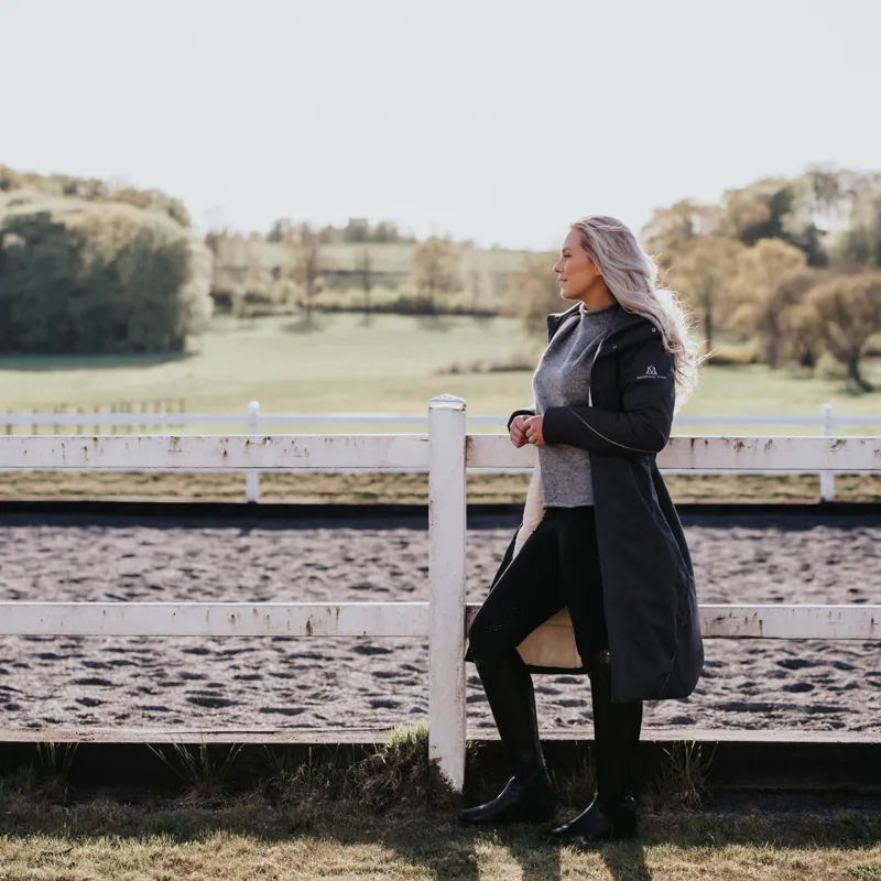 Mountain Horse Alicia Ladies Long Waterproof Jacket - Grey Melange-2