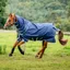Amigo 1200D Plus 50g Detach-A-Neck Turnout Rug - Navy/Titanium Grey