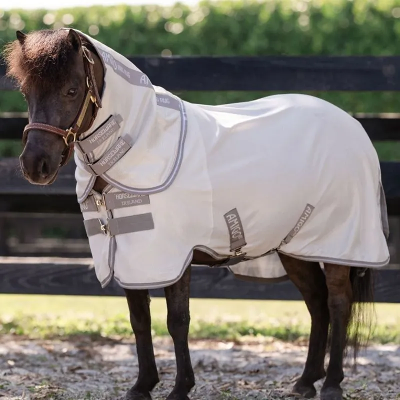 Amigo Petite Bug Rug Plus Detach-A-Neck Fly Rug - Silver/Titanium Grey/Silver