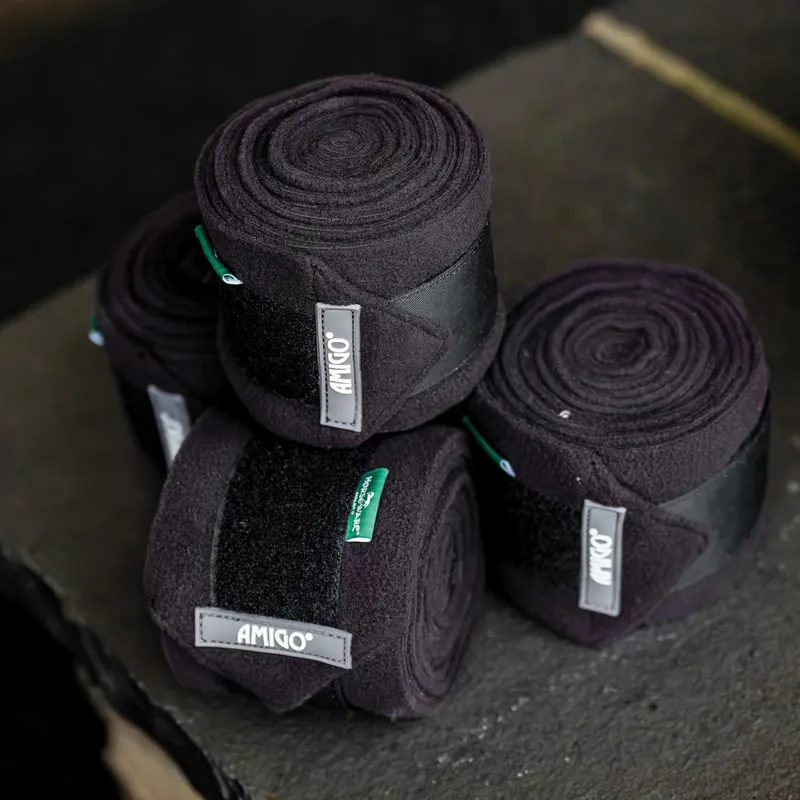 Amigo Fleece Bandages - Black