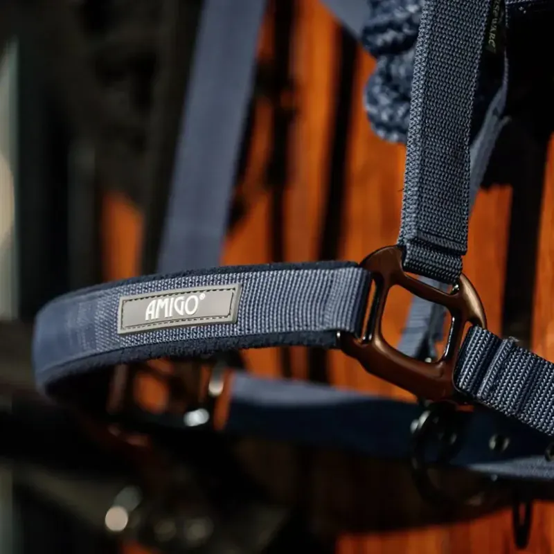 Amigo Headcollar and Lead Rope Set - Navy-3