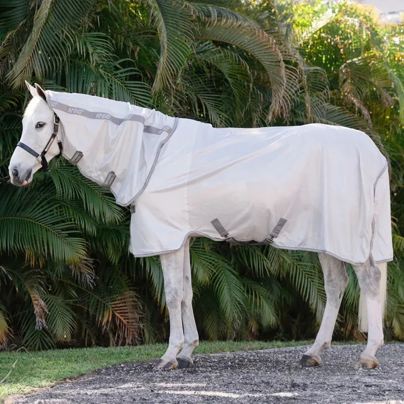 Amigo Integrated Combo Neck Fly Rug - Silver/Titanium/Grey