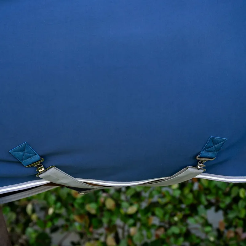 Amigo Pony Jersey Cooler Rug - Navy/Titanium Grey/Silver-1