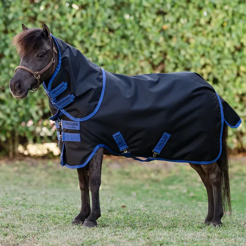 Amigo Ripstop 900D Plus Petite 200g Turnout Rug - Black/Classic Blue-1