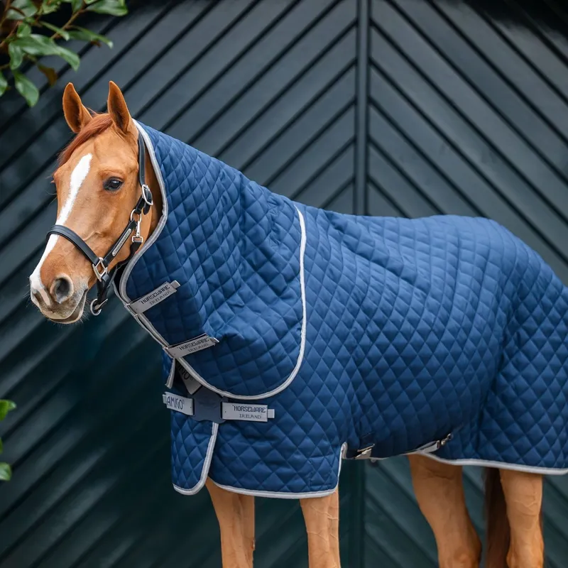 Amigo Disc Front Plus 200g Stable Rug - Navy/Titanium Grey/Silver-4