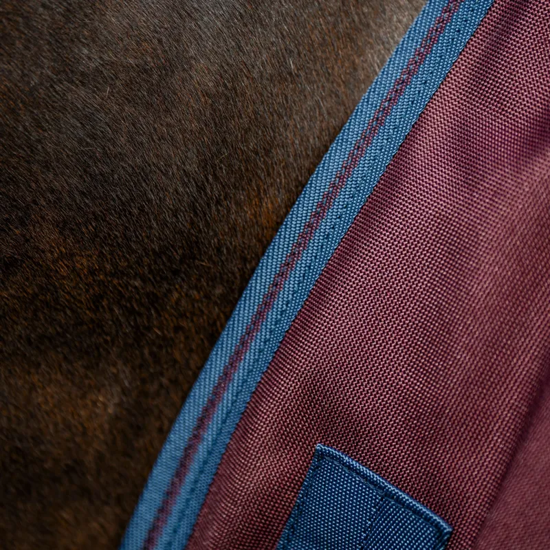 Amigo 1200D Plus 50g Detach-A-Neck Turnout Rug - Burgundy/Navy/Grey-7