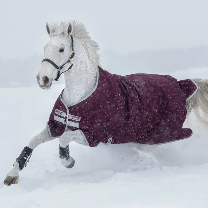 Amigo Hero 600D with Ripstop 50g Turnout Rug - Fig/Silver-1