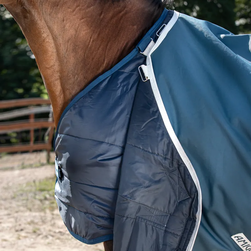 Amigo AmECO 1200D Plus 100g Turnout Rug - Teal/Grey-2