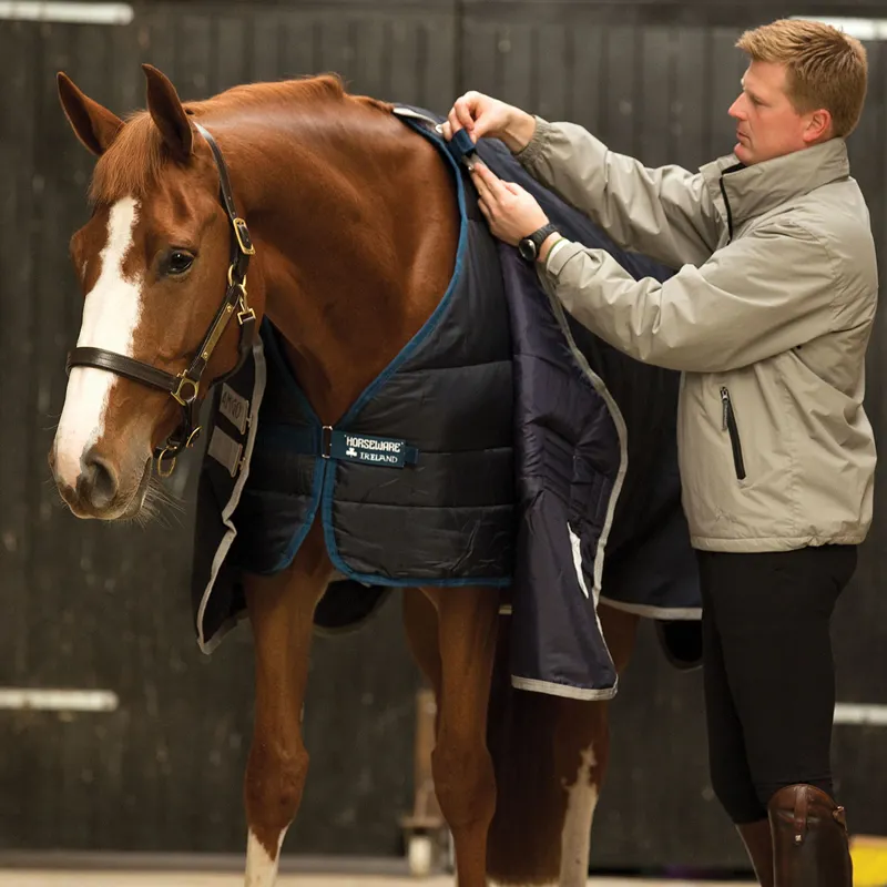 Rambo Tech Duo 50g Turnout Rug with 100g and Airmax Liners - Denim - 5ft6-3