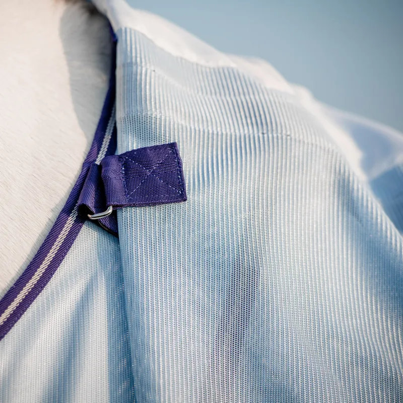 Amigo Airflow Fly Rug - Navy Check/Atlantic Blue-2