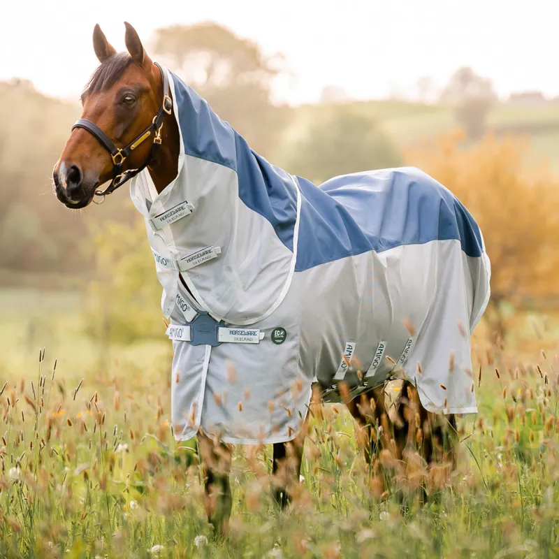 Amigo AmECO Combi Detach A Neck Waterproof Fly Rug - Teal/Grey