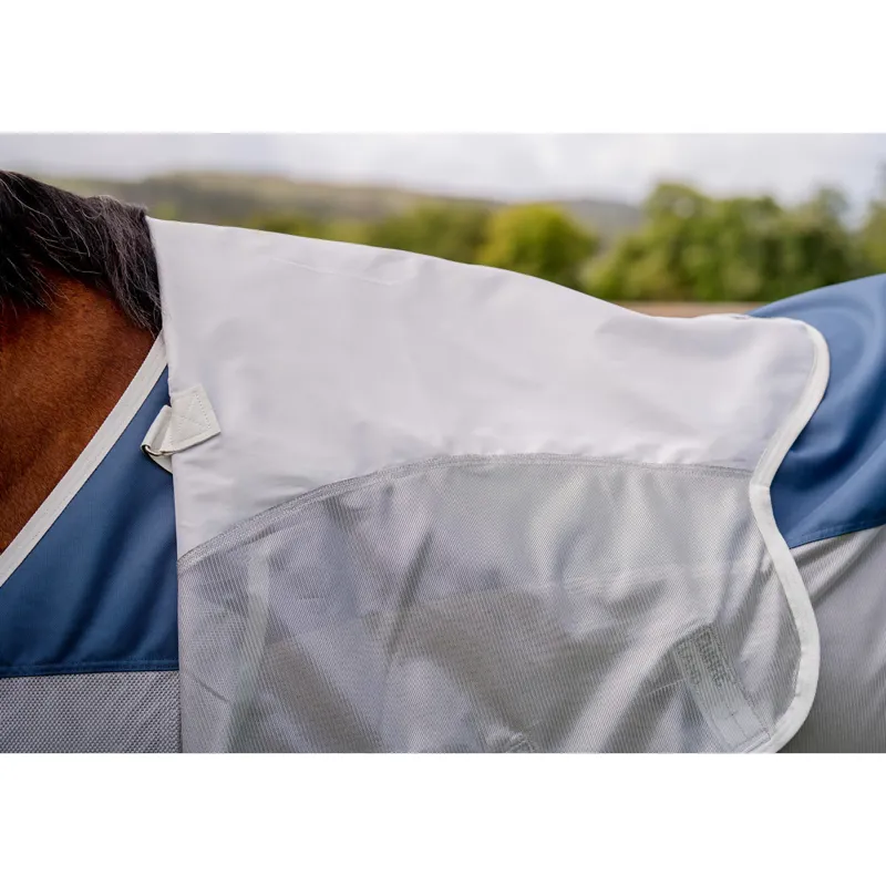 Amigo AmECO Combi Detach A Neck Waterproof Fly Rug - Teal/Grey-6