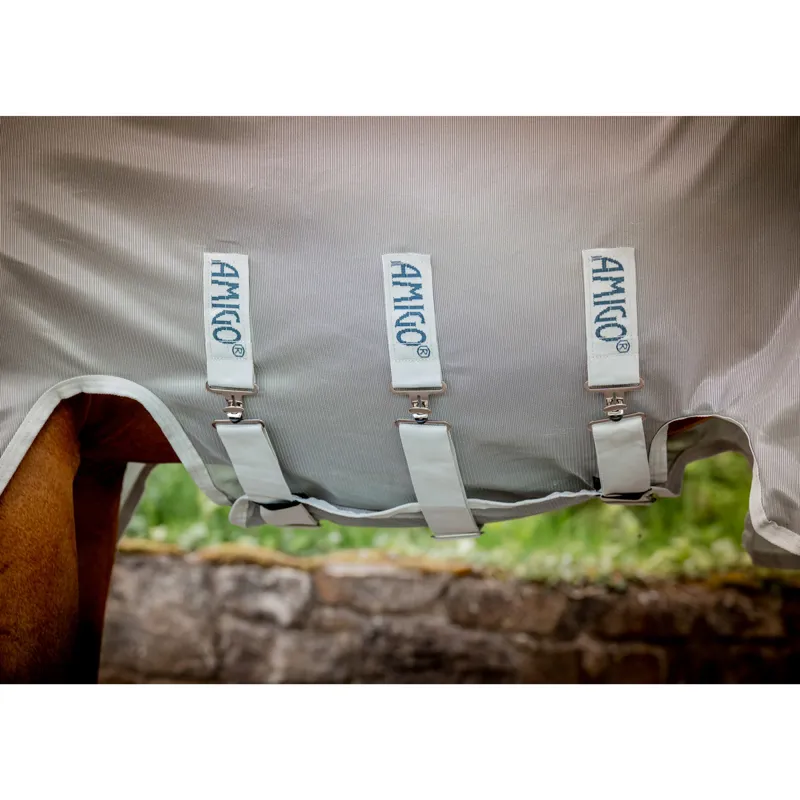 Amigo AmECO Combi Detach A Neck Waterproof Fly Rug - Teal/Grey-8