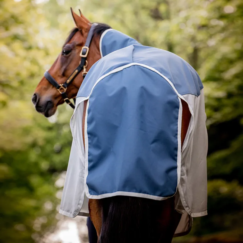 Amigo AmECO Combi Detach A Neck Waterproof Fly Rug - Teal/Grey-2