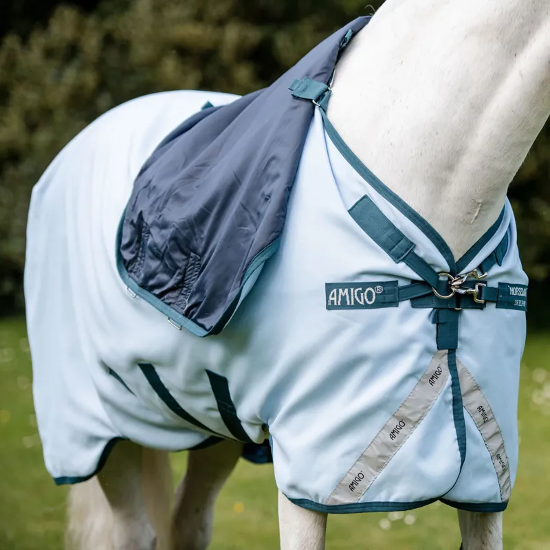 Amigo Plant-Dye 50g Turnout Rug - Blue/Navy-3
