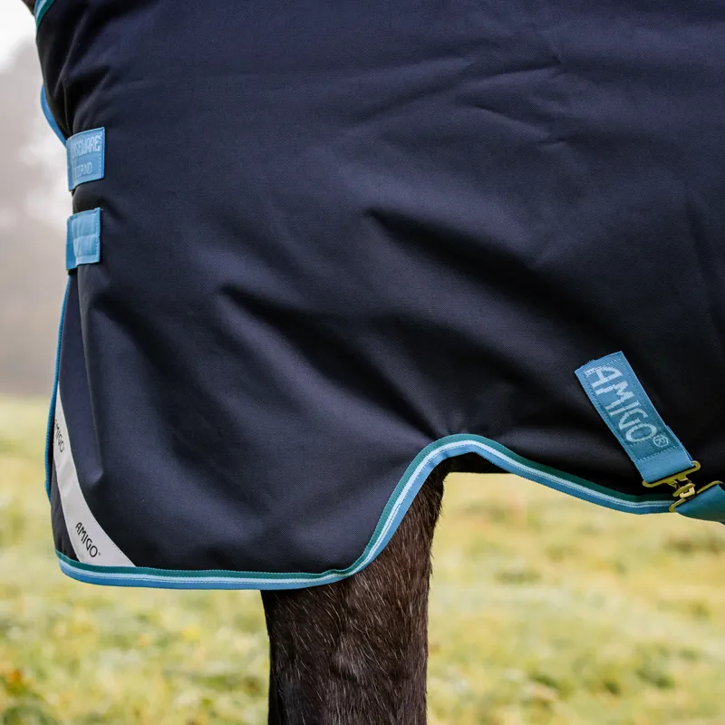 Amigo Bravo 12 Original 50g Turnout Rug - Navy/Turquoise/Aqua-2
