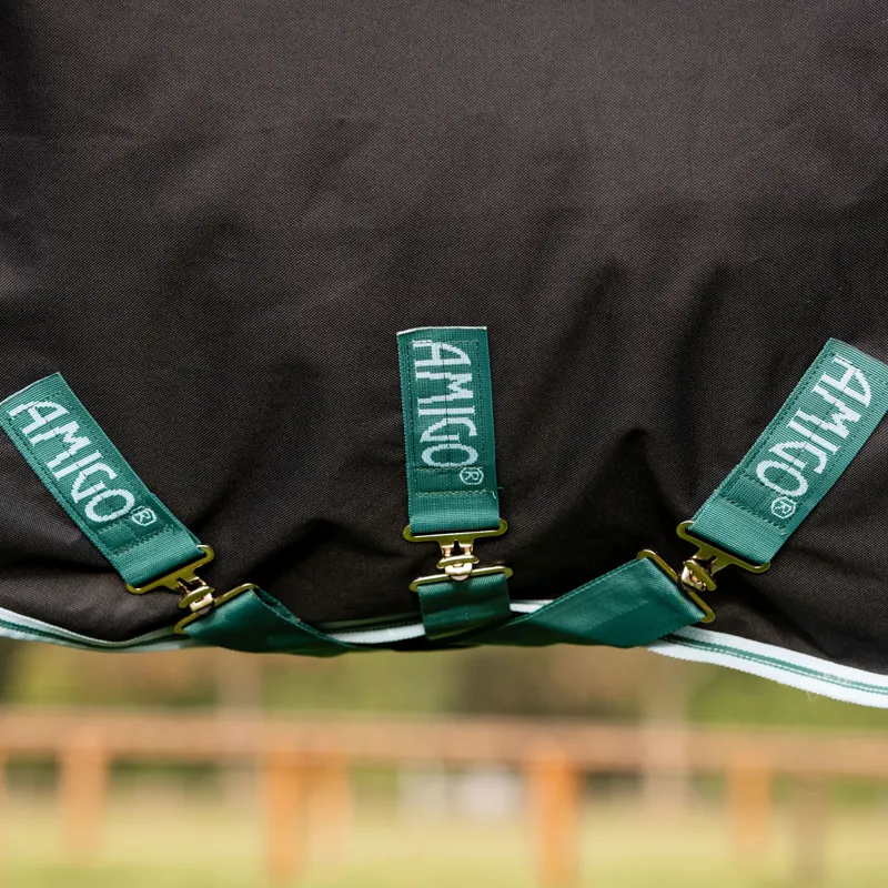 Amigo Bravo 12 Plus 250g V-Front Turnout Rug - Navy/Aqua-3