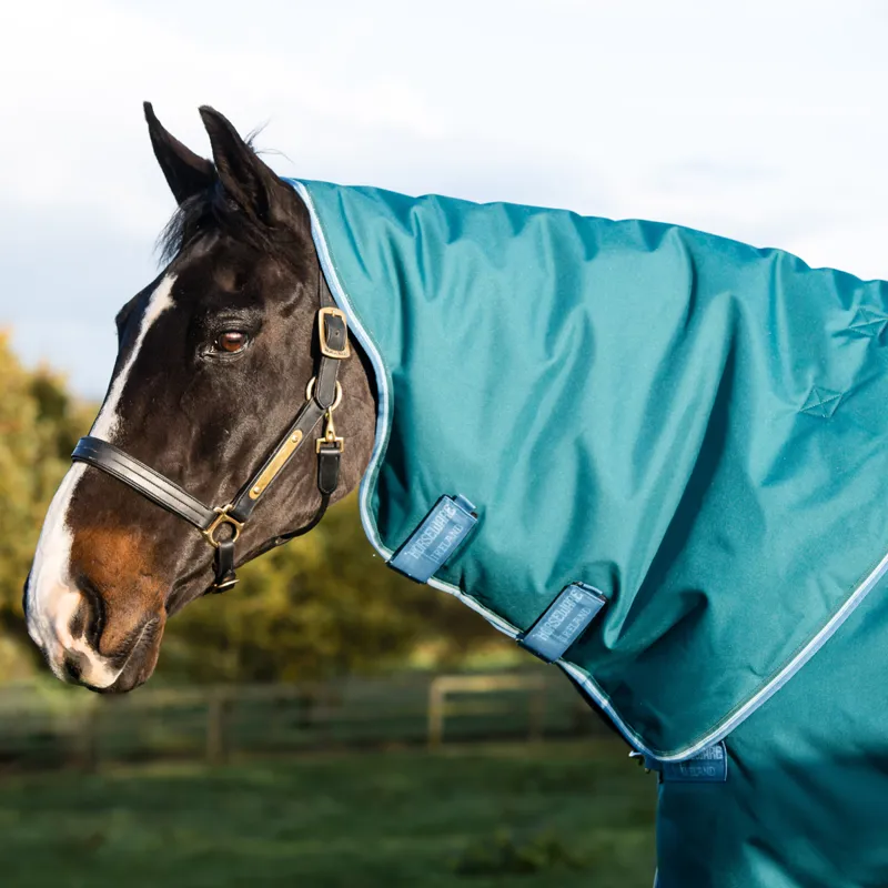 Amigo Bravo 12 Plus 400g Turnout Rug - Storm Green/Turquoise-3
