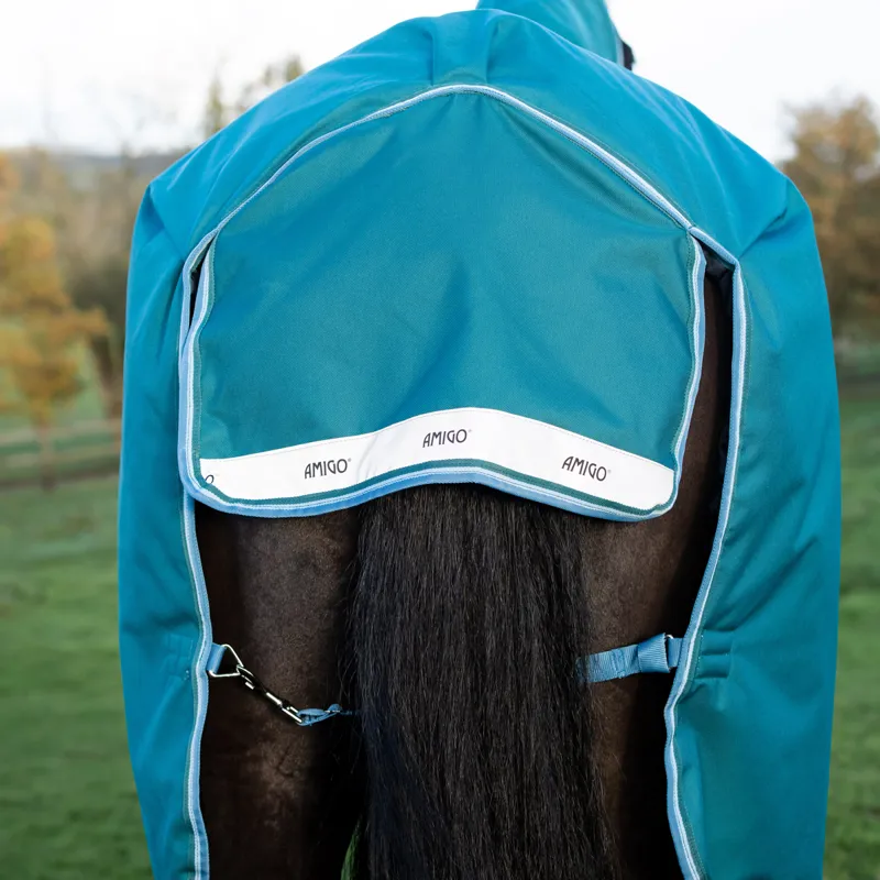 Amigo Bravo 12 Plus 400g Turnout Rug - Storm Green/Turquoise-5