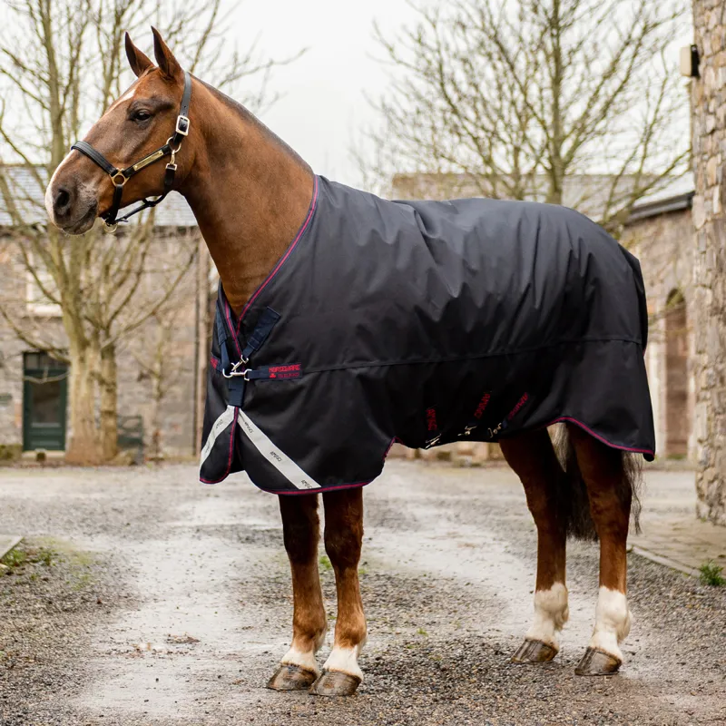 Amigo Bravo 12 XL Standard Neck 0g Turnout Rug - Navy/Navy/Red