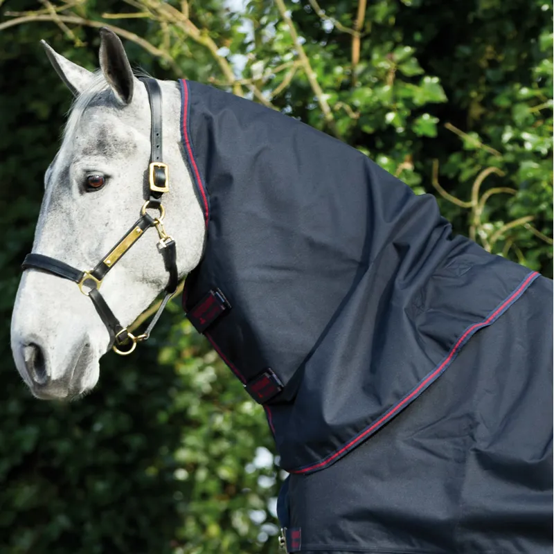 Amigo Bravo 12 XL 0g Turnout Hood - Navy/Navy/Red